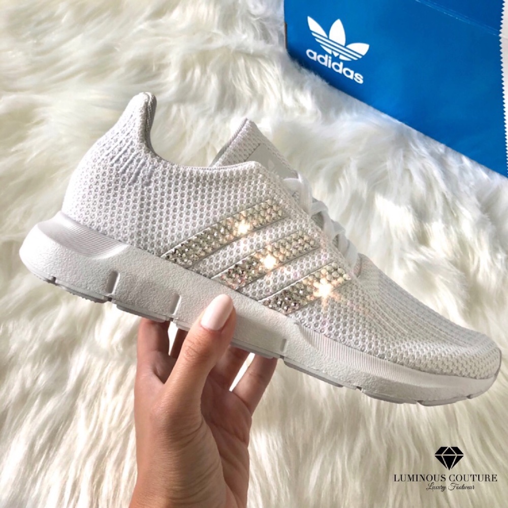 Swarovski® adidas Run Swift in Triple White